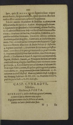 Casparus Cunradus.