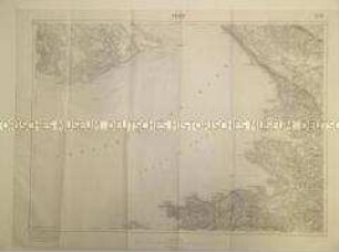Politisch-geografische Karte des Gebietes um Triest und des Adriatischen Meeres