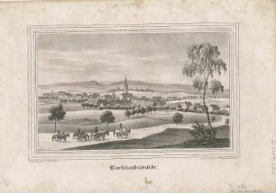 Ansicht von Burkhardswalde, Lithographie, um 1840 : Burkhardswalde / N. d. Nat. gez. v. J. Möckel. - [Dresden] : [Schmidt] ; Dresden : Renner u. Ketzschau , [um 1840]. - 1 Kunstbl. : Lithogr. ; 19 x 11 cm