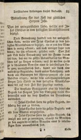 83-109, Betrachtung für das Fest des goettlichen Herzens Jesu.