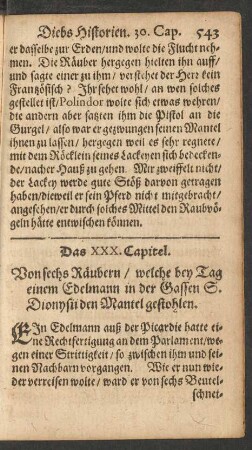 Das XXX. Capitel.