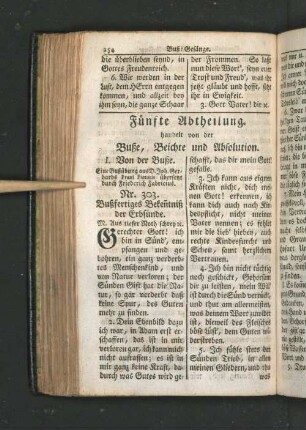 Fünfte Abtheilung [...] Buße, Beichte und Absolution.