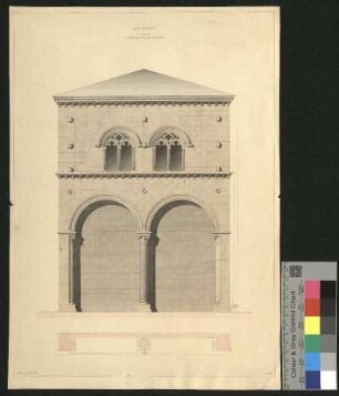 Fassade eines Wohngebäudes in Viterbo