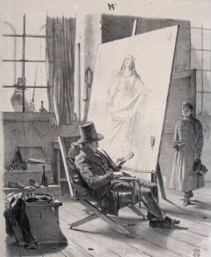 Wilhelm von Schadow in seinem Atelier