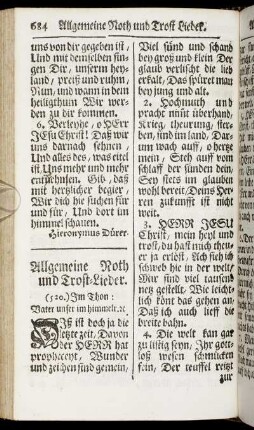 Noth- und Trost-Lieder.
