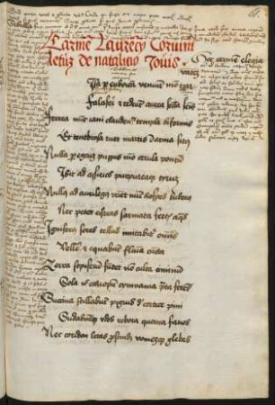Laetum de natalitio Iovis (glossiert)