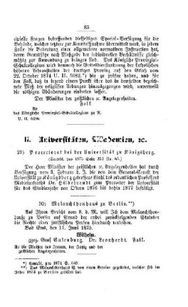 Prorectorat bei der Universität zu Königsberg : [II. Universitäten, Akademien etc.]