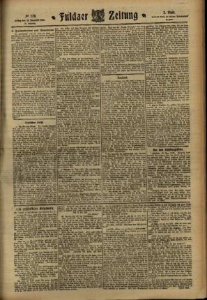 Zweite Ausgabe vom Freitag, den 25. November 1910.