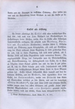 I. Cassel als Festung.