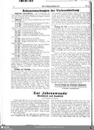 Zur Jahreswende