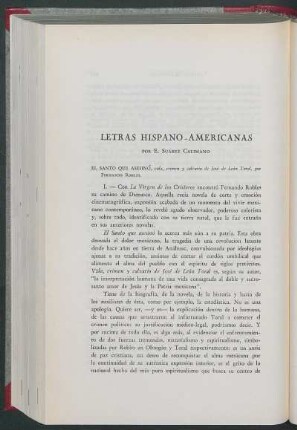 Letras hispanoamericanas
