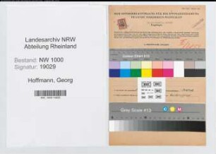 Entnazifizierung Georg Hoffmann, geb. 08.11.1904 (Verw.Angest.)