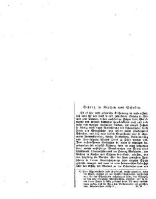 Gesang in Kirchen und Schulen