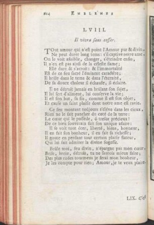 LVIII. Il vivra sans cesser.