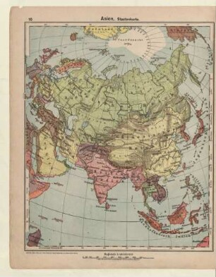 Asien, Staatenkarte
