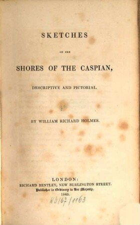 Sketches on the shores of the Caspian, descriptive and pictorial