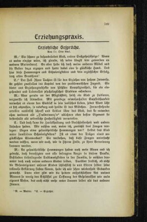 Erziehliche Gespräche