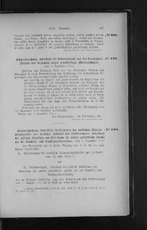 Nr. 197 Bekanntmachung, betreffend die Uebereinkunft mit den Vereinigten Staaten von Venezuela wegen gegenseitigen Markenschutzes