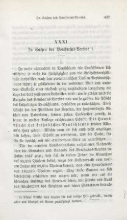 437-444 In Sachen des Bonifacius-Vereins