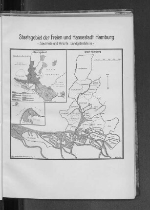 Staatsgebiet der Freien und Hansestadt Hamburg - Stadtteile und Vororte, Landgebietsteile -