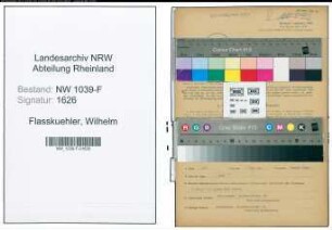 Entnazifizierung Wilhelm Flasskuehler , geb. 27.11.1911 (Techniker)