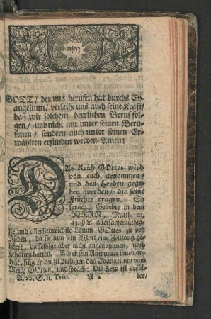 [Die Vielheit der Berufenen Und Wenigkeit der Auserwählten/]