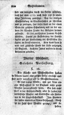 Vierter Abschnitt. Gelehrte Verfassung
