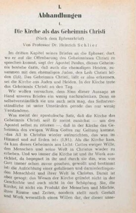 385-396 Die Kirche als das Geheimnis Christi