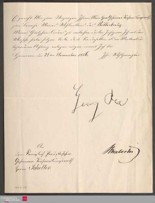 Ms 85-17 - Brief von König Hannover Georg V. an unbekannt