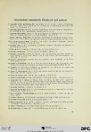 Verschiedene ostasiatische Kleinkunst und anderes (Nr. 619-650)