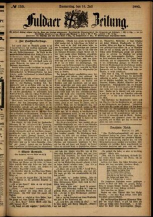 Ausgabe vom Donnerstag, den 16. Juli 1885.