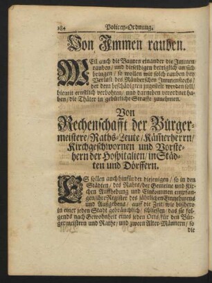 Von Immen rauben