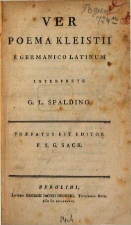 Ver : Poema Kleistii