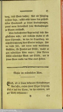 Moses im männlichen Alter