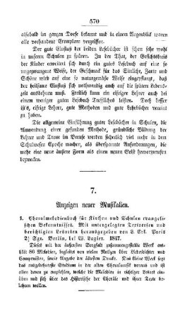 Anzeigen neuer Musikalien