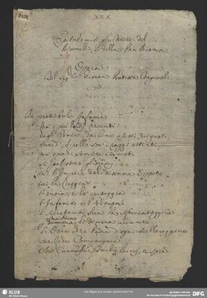 [Text:] Epitalamio per le nozze del Bruno Brunelli e della Pan Bianca