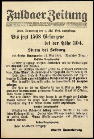 Ausgabe vom Donnerstag, den 11. Mai 1916.