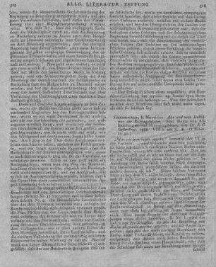 Gesterding, F. C.: Alte und neue Irrthümer der Rechtsgelehrten. Greifswald: Mauritius 1818