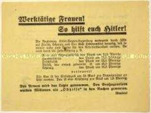 Aufruf der KPD zur Reichstagswahl 1933
