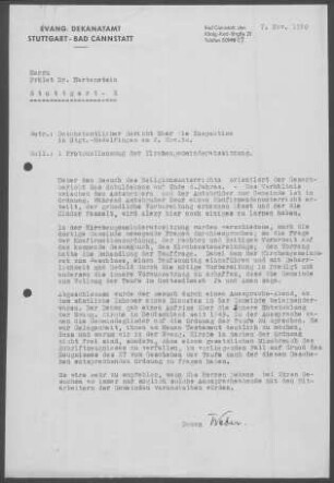 Hedelfingen: Inspektionsbericht 1950