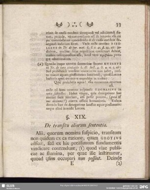 §. XIX. De transitu aliorum sententia