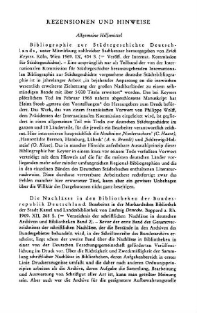 Rezensionen und Hinweise : Allgemeine Hilfsmittel