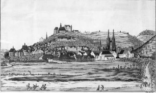Ansicht der Stadt Marburg von der Nord-Ost-Seite