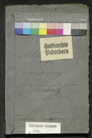 Besitztitelberichtigung über das Grundvermögen der Stiftung Stadelhof
