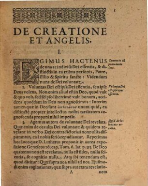 Locorum Theologicorum cum pro adstruenda veritate, tum pro destruenda quorumvis contradicentium falsitate per theses nervose, solidè [et] copiose explicatorum, 2. In quo continentur haec Capita: 8. De Creatione & Angelis. 9. De Providentia ...