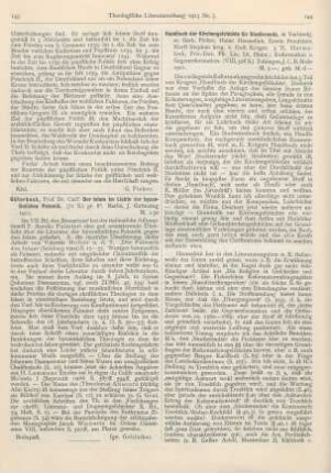 144-146 [Rezension] Krüger, Gustav (Hrsg.), Handbuch der Kirchengeschichte für Studierende. 3. Teil: Reformation und Gegenreformation