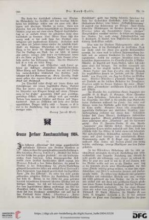 9: Grosse Berliner Kunstausstellung 1904