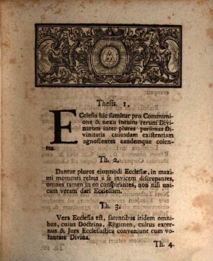 Theses Circulares Ex Iure Evangelicorum Ecclesiastico De Ecclesiis Evangelicis In Genere