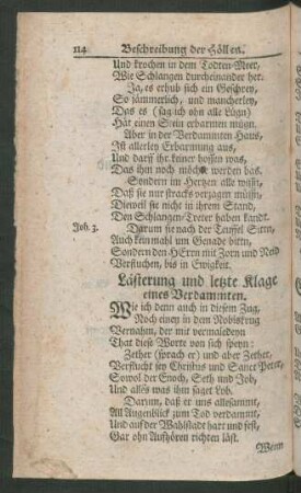 Lästerung und letzte Klage eines Verdammten