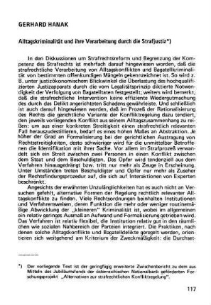 117-136, Alltagskriminalität und ihre Verarbeitung durch die Strafjustiz